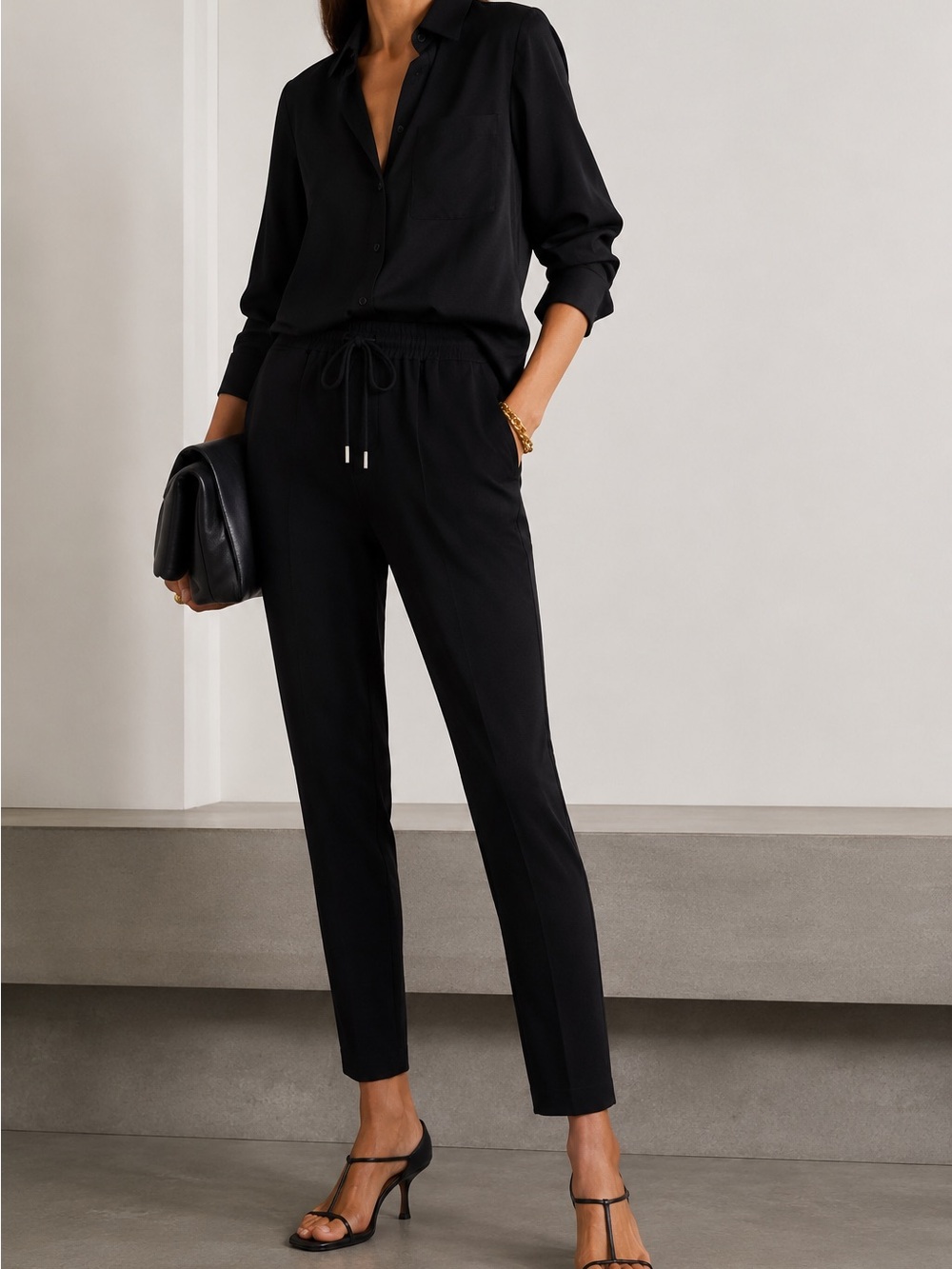 Alexander Wang Black Drawstring Pants - Women Sz 4